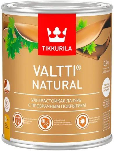 Тиккурила Valtti Natural ультрастойкая лазурь с прозрачным покрытием (900 мл)