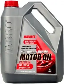 Abro Motor Oil Premium турбодизель полусинтетическое моторное масло (4 л)