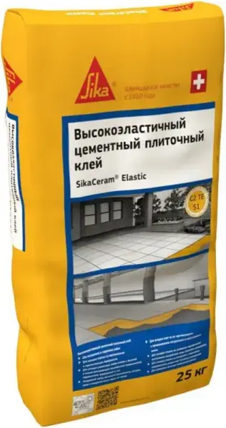 Sika Sikaceram Elastic клей для плитки эластичный (25 кг)