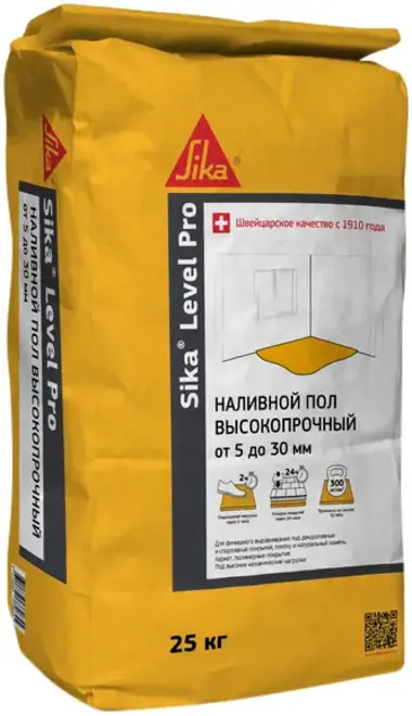 Sika Level Pro высокопрочный самовыравнивающийся наливной пол (25 кг)