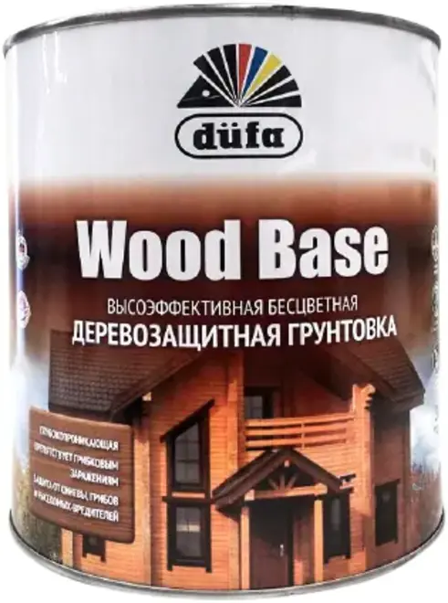 Dufa Wood Base высокоэффективная бесцветная деревозащитная грунтовка (1 л) бесцветная