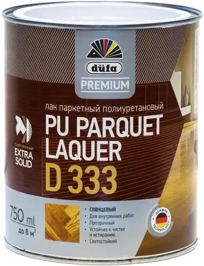 Dufa Premium PU Parquet Laquer D333 лак паркетный полиуретановый (750 мл)