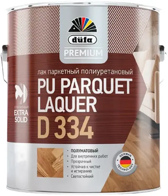 Dufa Premium PU Parquet Laquer D334 лак паркетный полиуретановый (750 мл) полуматовый