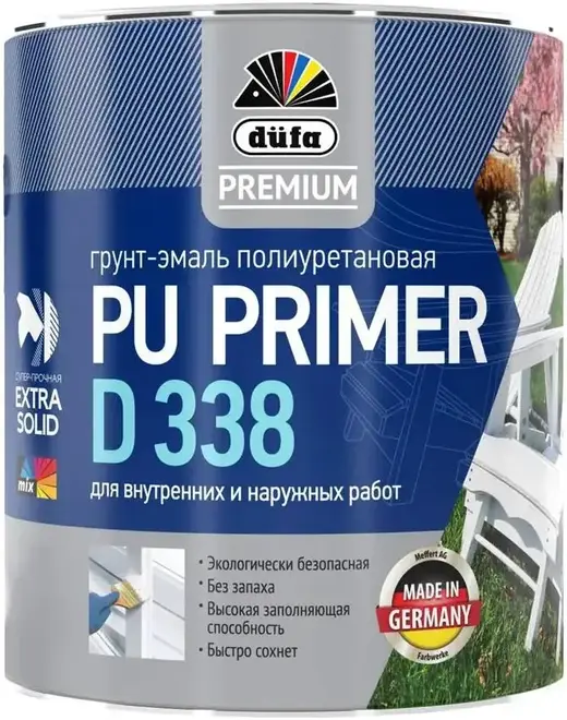 Dufa Premium PU Primer D338 грунт-эмаль полиуретановая (500 мл) белая