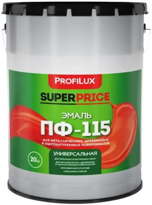 Профилюкс ПФ-115 Superprice эмаль универсальная (20 кг) белая матовая