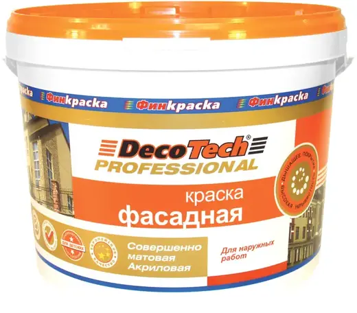 Decotech Professional краска фасадная акриловая (10 л) белая