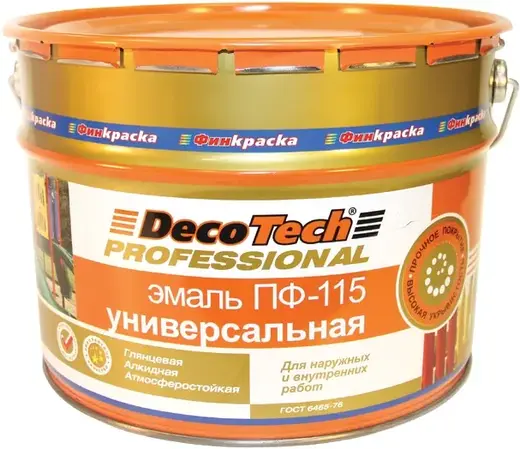 Decotech Eco ПФ-115 эмаль алкидная для наружных и внутренних работ (10 кг) бежевая