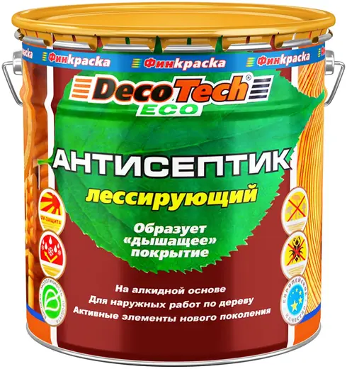 Decotech Eco антисептик лессирующий (10 л) бесцветный