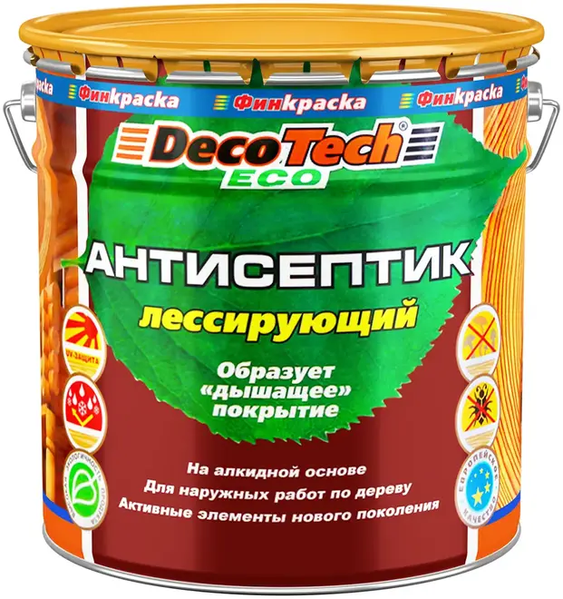 Decotech Eco антисептик лессирующий (10 л дуб)