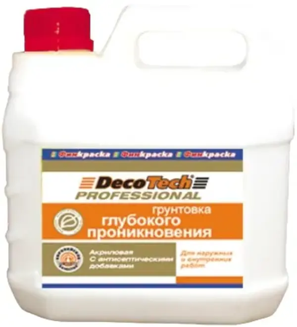 Decotech Professional грунтовка глубокого проникновения акриловая (3 л) молочно-белая