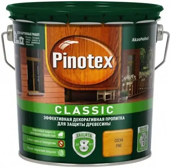 Пинотекс Omnitex Classic эффективная декоративная пропитка для защиты древесины (2.7 л сосна)