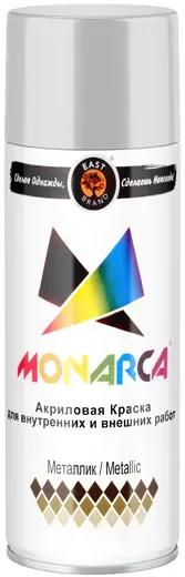 East Brand Monarca акриловая краска аэрозольная эффект металлик (520 мл) яркий хром