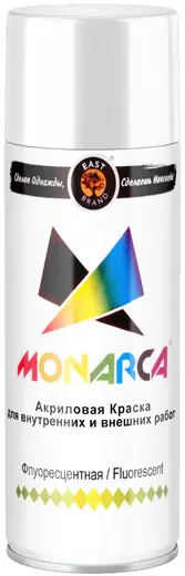 East Brand Monarca акриловая краска аэрозольная флуоресцентная (520 мл) белая