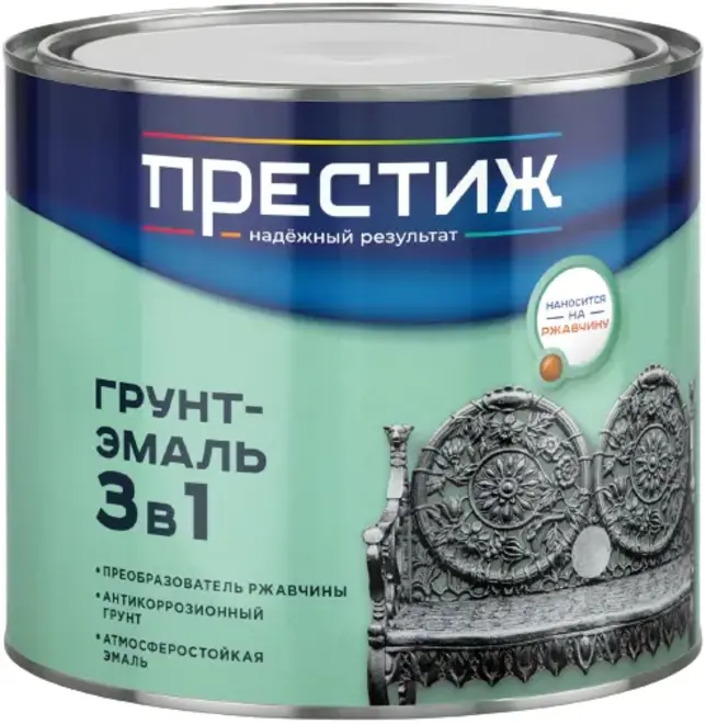 Престиж грунт-эмаль 3 в 1 (1.9 кг) черная №037