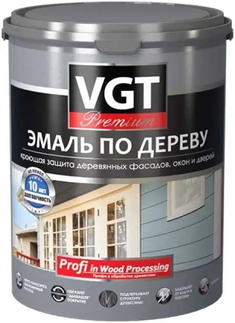 ВГТ Premium ВД-АК-1179 эмаль по дереву и OSB (10 кг) темно-коричневая