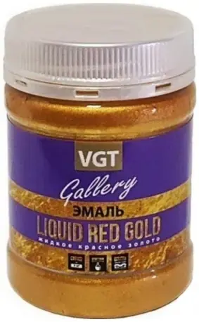 ВГТ ВД-АК-1179 эмаль перламутровая акриловая универсальная (230 г) жидкое красное золото