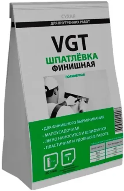 ВГТ шпатлевка финишная полимерная сухая (500 г)