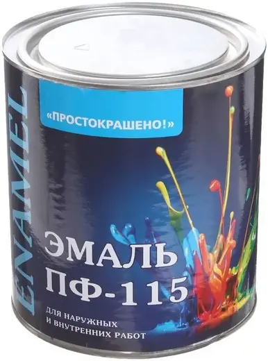 Простокрашено ПФ-115 эмаль для наружных и внутренних работ (2.7 кг) васильковая