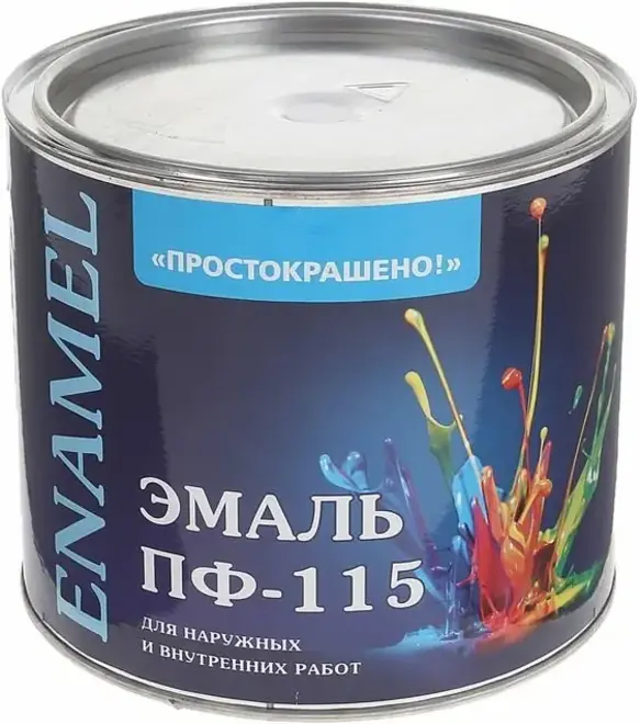 Простокрашено ПФ-115 эмаль для наружных и внутренних работ (1.9 кг) светло-зеленая