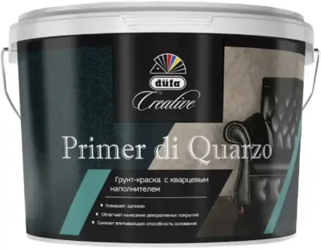 Dufa Creative Primer Di Quarzo грунт-краска с кварцевым наполнителем (5 л) белая
