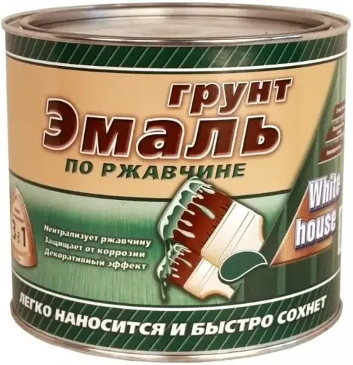 White House грунт-эмаль по ржавчине 3 в 1 (1.8 кг) молочный шоколад