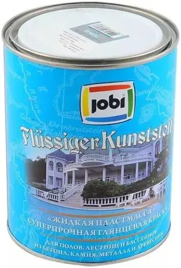 Jobi Flussigerkunststoff жидкая пластмасса суперпрочная краска (900 мл) голубая RAL 5012