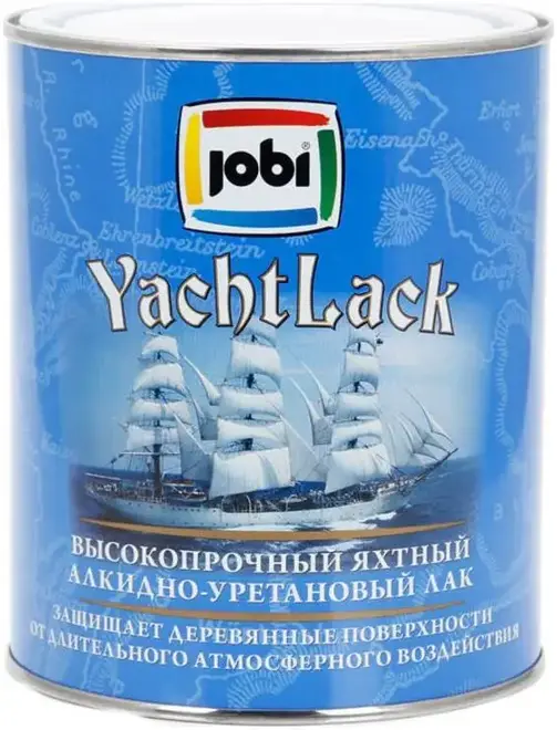 Jobi Yachtlack высокопрочный яхтный алкидно-уретановый лак (900 мл) матовый