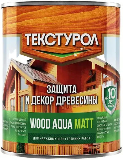 Текстурол Wood Aqua Matt защита и декор древесины (800 мл) белое