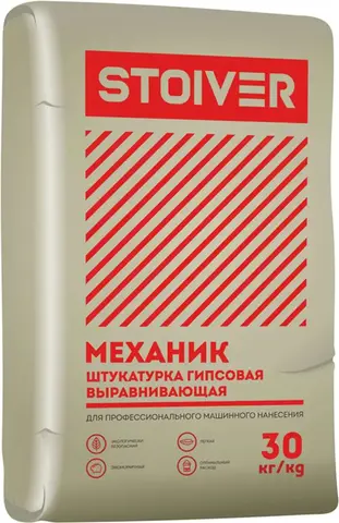 Волма Stoiver Механик штукатурка гипсовая выравнивающая (30 кг) белая