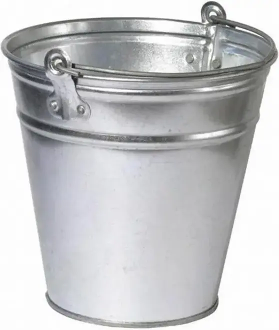 Ведро (12 л) круглое серебристое