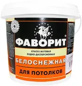 Фаворит ВД-АК-20 П краска водно-дисперсионная для потолков (15 кг) белоснежная