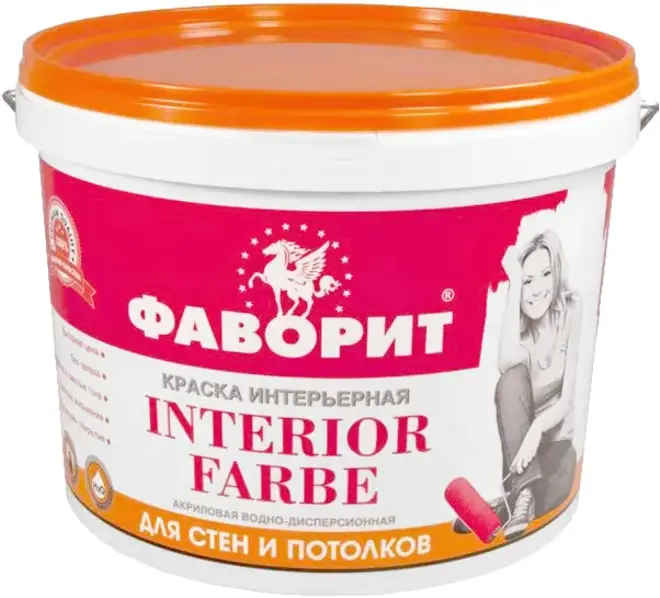 Фаворит ВД-АК-20 И-1 Interior Farbe краска интерьерная акриловая водно-дисперсионная (40 кг) белая