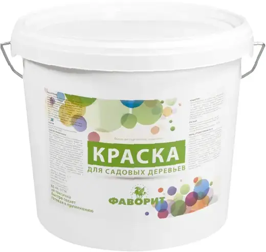 Фаворит ВД-АК-577 К краска для садовых деревьев водно-дисперсионная акриловая (3 кг) белая
