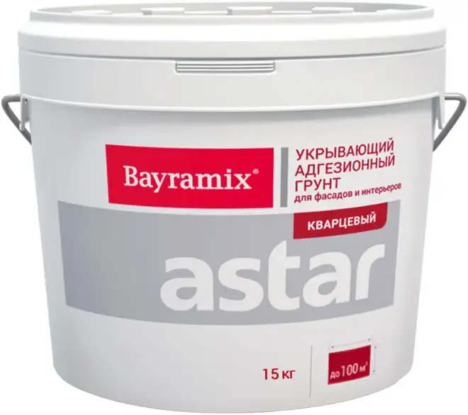 Bayramix Кварцевый Astar укрывающий адгезионный грунт (15 кг база B1) белый