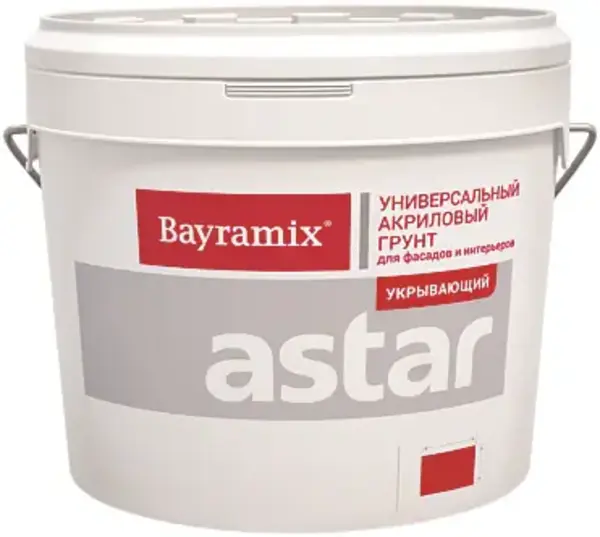 Bayramix Укрывающий Astar универсальный акриловый грунт (7 кг база 1) белый