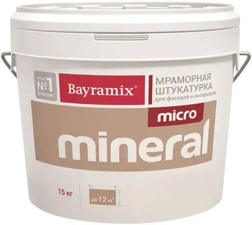 Bayramix Micro Mineral мраморная штукатурка (15 кг) №601