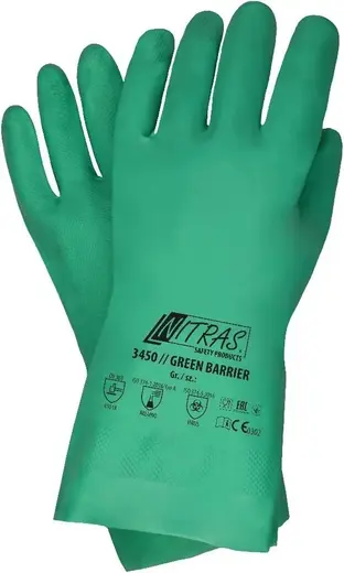 Nitras Green Barrier перчатки (9/L)