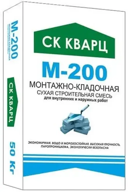 СК Кварц М-200 сухая строительная смесь монтажно-кладочная (50 кг)