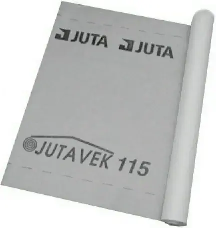 Juta Ютавек 115 подкровельная супердиффузионная мембрана (1.5*50 м) серая Чехия