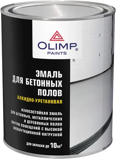 Олимп износостойкая алкидно-уретановая эмаль (900 мл) белая