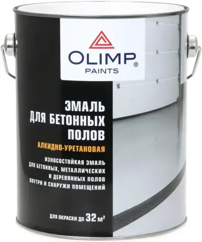 Олимп износостойкая алкидно-уретановая эмаль (2.7 л) белая