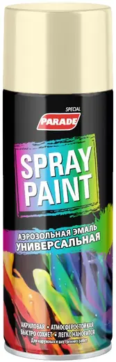 Parade Spray Paint аэрозольная эмаль универсальная (400 мл) светлая слоновая кость RAL 1015 матовая