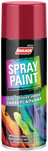 Parade Spray Paint аэрозольная эмаль универсальная (400 мл) рубиново-красная RAL 3003 матовая