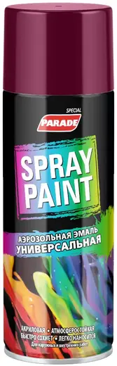 Parade Spray Paint аэрозольная эмаль универсальная (400 мл) винно-красная RAL 3005 матовая