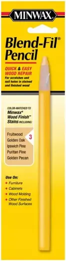 Minwax Blend-Fil Pencil карандаш для легкой подкраски и ремонта царапин и отверстий (36 г блистер) №3