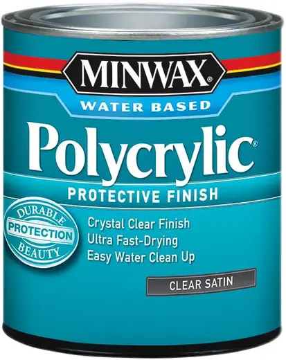Minwax Polycrylic Protective Finish защитное покрытие на водной основе (946 мл) полуматовый