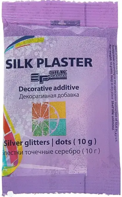 Silk Plaster Dots декоративная добавка блестки точечные (10 г) золото