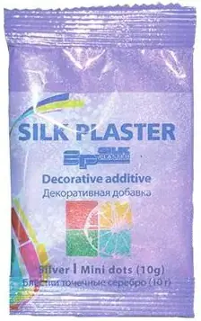 Silk Plaster Mini Dots декоративная добавка блестки точечные (10 г) серебро