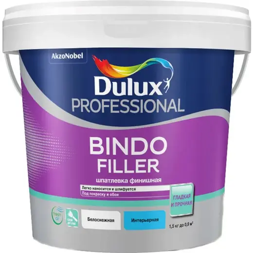 Dulux Professional Bindo Filler финишная шпатлевка под покраску и обои (1.5 кг)