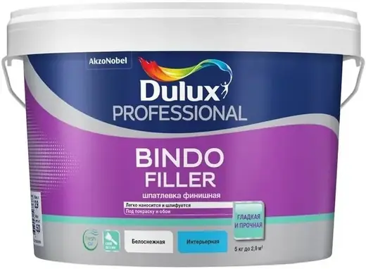 Dulux Professional Bindo Filler финишная шпатлевка под покраску и обои (5 кг)